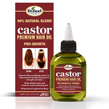 Difeel Castor Premium Hair Oil - 2.5 FL oz - ANNS BEAUTY SUPPLY